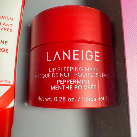 Laneige Divine Lip Duo Candy Cane Peppermint Lip Glowy Balm Sleeping Mask - Picture 8 of 10
